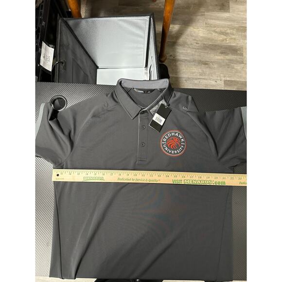 UNRL Performance Polo Shirt Black Size Large RedHawk University Logo NEW - Picture 4 of 11